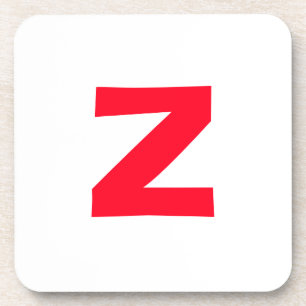 Dessous-de-verre LETTRE MONOMOMOGÉE Rouge INITIALE PROPRE Nom