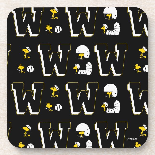 Dessous-de-verre Lettre sport Woodstock Varsity Motif (Devant)
