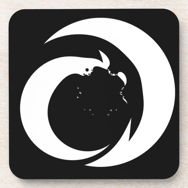 Dessous-de-verre Lettre stylisée "A" Monogramme Art (Devant)