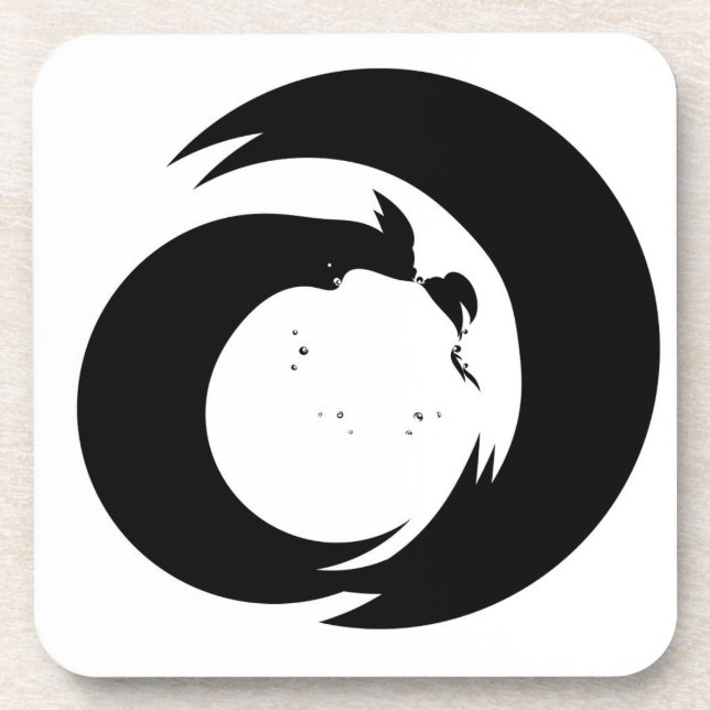 Dessous-de-verre Lettre stylisée "A" Monogramme Art moderne (Devant)