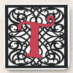 Dessous-de-verre Lettres d'amour "T"