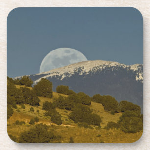 Dessous-de-verre Lever de lune sur les montagnes Sangre de Cristo,