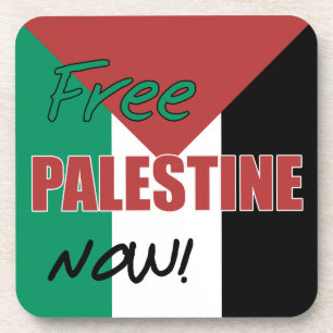 Dessous-de-verre Libérez la Palestine maintenant Drapeau palestinie