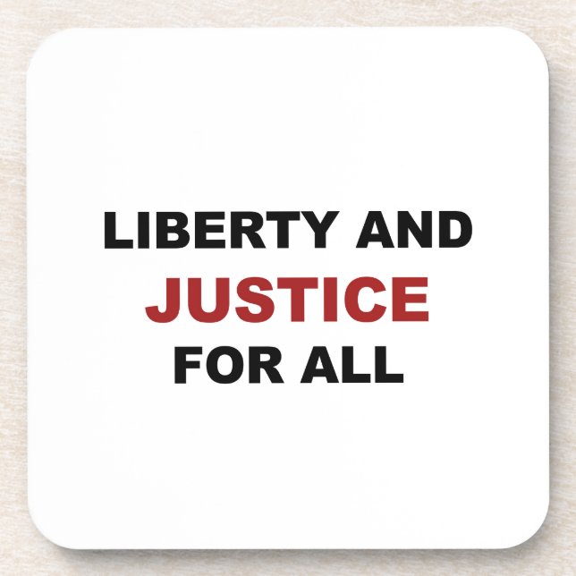 Dessous-de-verre Liberté et JUSTICE pour tous (Devant)