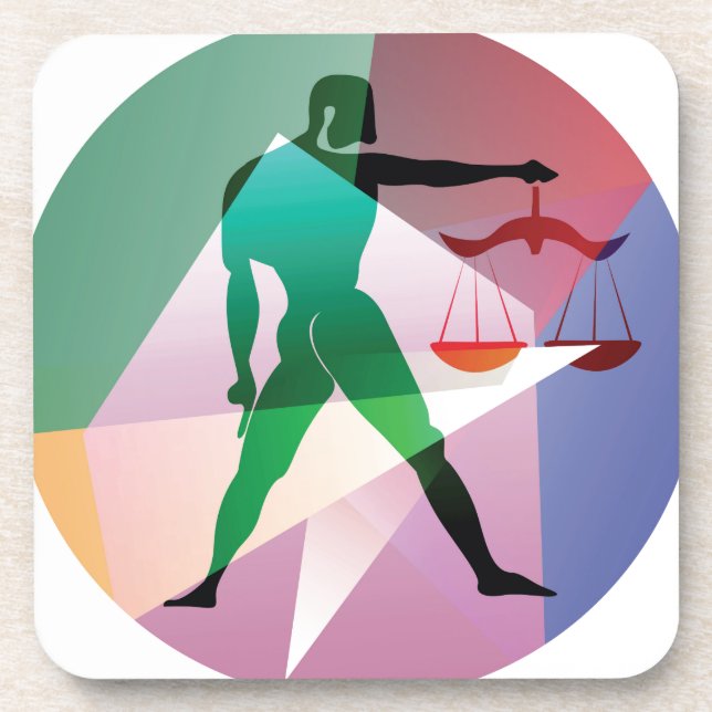 Dessous-de-verre libra abstraite (Devant)