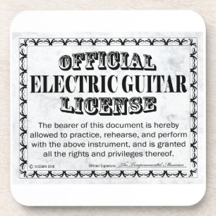 Dessous-de-verre Licence de guitare électrique