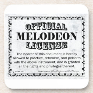 Dessous-de-verre Licence Melodeon