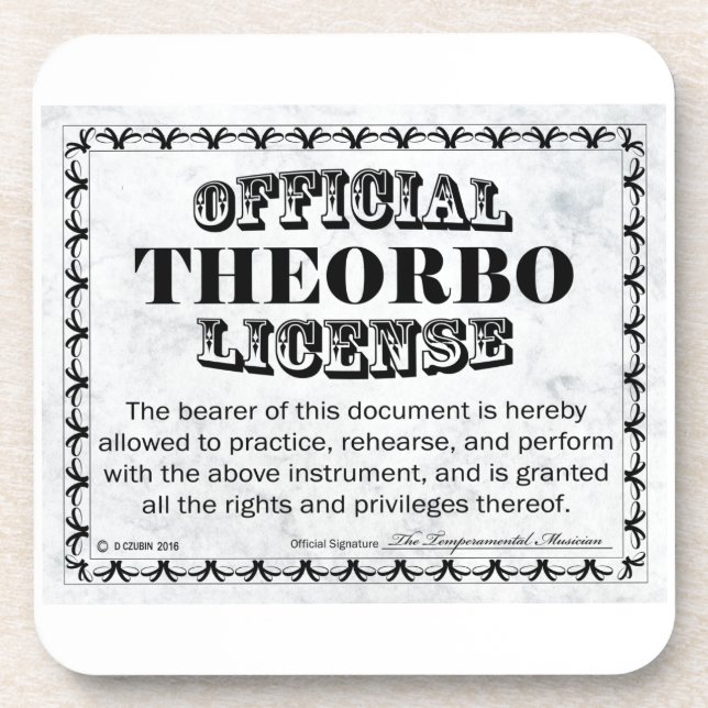 Dessous-de-verre Licence Theorbo (Devant)