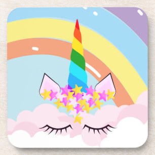 Dessous-de-verre Licorne Arc-en-Ciel dans le Ciel Tout-Petit