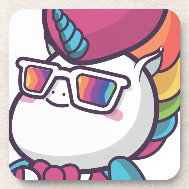 Dessous-de-verre licorne cool (Devant)