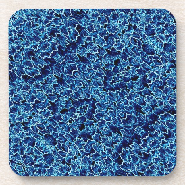 Dessous-de-verre Lierre Bleu givré (Devant)