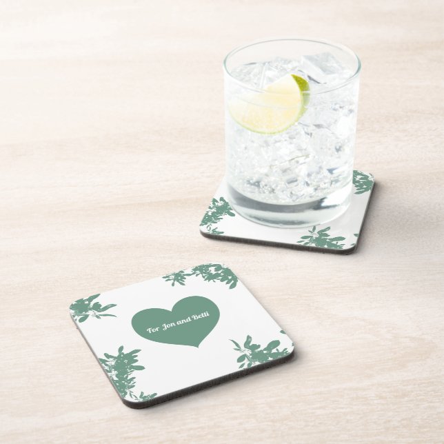 Dessous-de-verre Lierre vert menthe (Côté Droit)