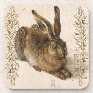 Dessous-de-verre Lièvre jeune par Albrecht Dürer avec des accents f