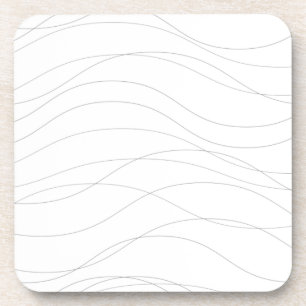 Dessous-de-verre Lignes graphiques ondulées modernes, simples, chic