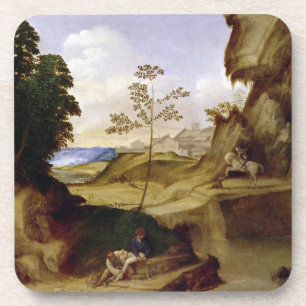 Dessous-de-verre L'IL Tramonto (le coucher du soleil) (huile sur la