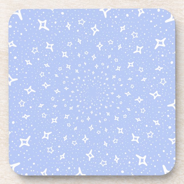 Dessous-de-verre Lilac white stars cosmos univers astronomie violet (Devant)