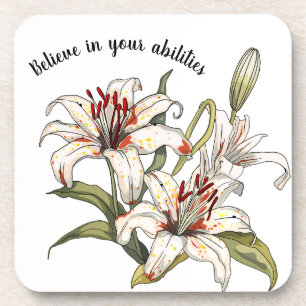 Dessous-de-verre Lily. Faites-vous confiance. Crois en tes capacité