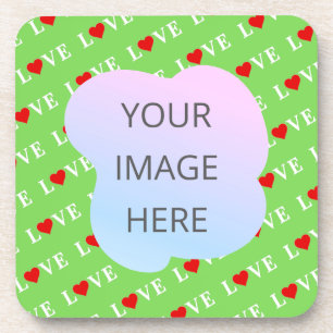 Dessous-de-verre Lime Green LOVE