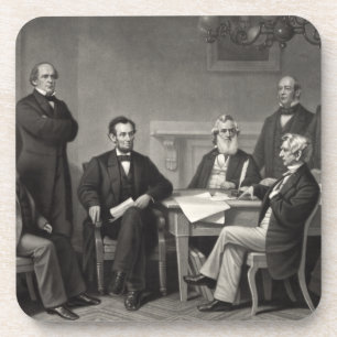 Dessous-de-verre Lincoln Lecture de la proclamation d'émancipation