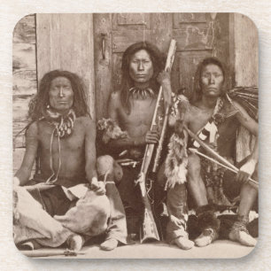 Dessous-de-verre L'Indien trois brave, photographié par l'anglais