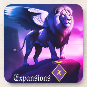 Dessous de verre Lion à ailes blanches