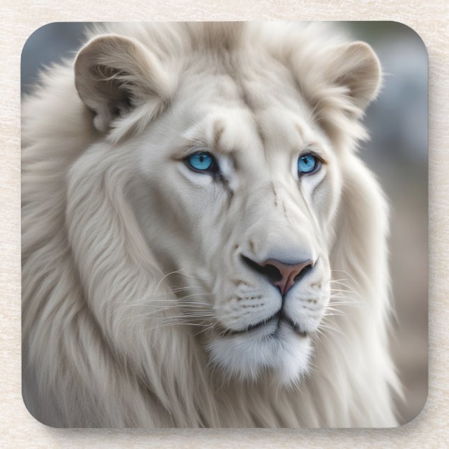 Dessous-de-verre Lion blanc (Devant)