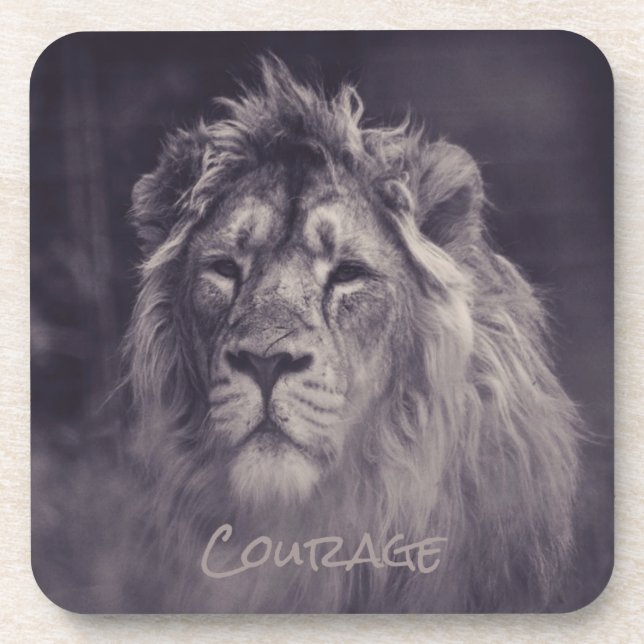 Dessous-de-verre Lion Courage Roi de la Jungle (Devant)