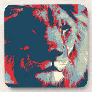 Dessous-de-verre Lion Pop Art