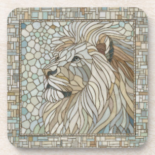 Dessous-de-verre Lion Portrait Mosaic Art