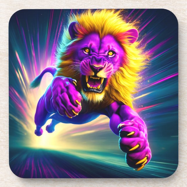 Dessous-de-verre Lion rose (Devant)