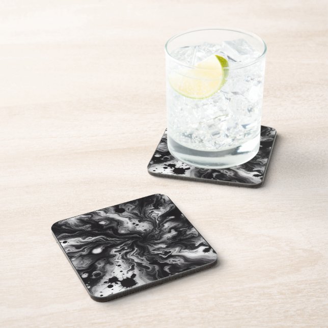 Dessous-de-verre Liquid Tie Die Beverage Coaster (Côté Droit)