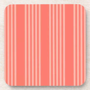 Dessous-de-verre Living coral five stripes pattern