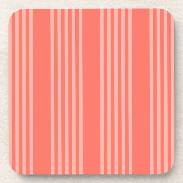Dessous-de-verre Living coral five stripes pattern (Devant)