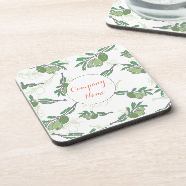 Dessous-de-verre Logo de l'olivier sur mesure Beverage Coaster pers (Côté gauche)
