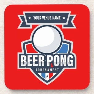 Dessous-de-verre Logo du tournoi de bière personnalisable
