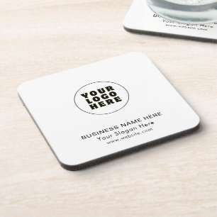 Dessous-de-verre Logo et texte personnalisés minimalistes simples