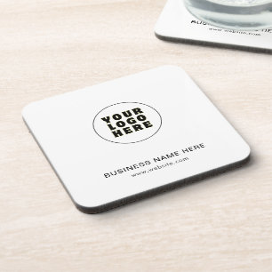 Dessous-de-verre Logo et texte personnalisés minimalistes simples