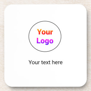 Dessous-de-verre Logo personnalisé simple et élégant ici sociét