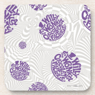 Dessous-de-verre Logo Willy Wonka Psychedelic Graphisme