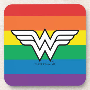 Dessous-de-verre Logo Wonder Woman Rainbow