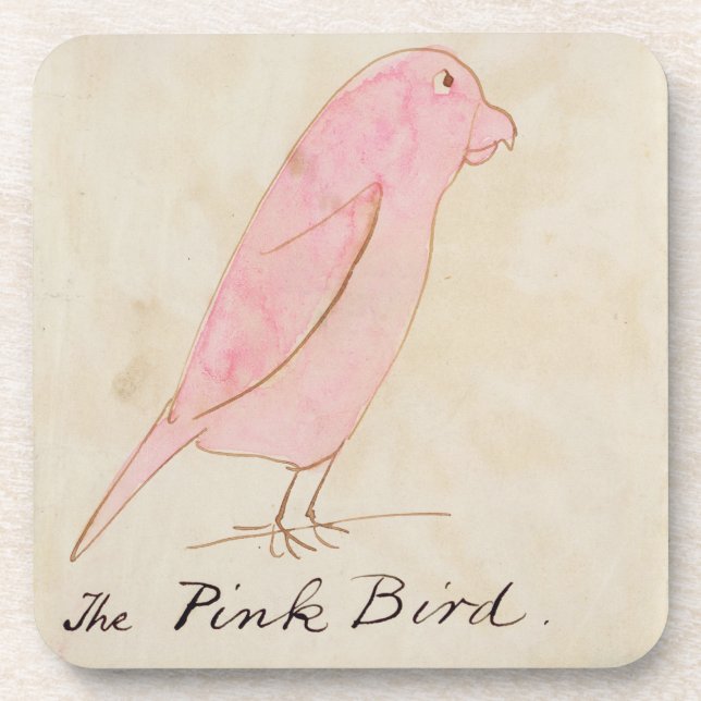 Dessous-de-verre L'oiseau rose, de 'seize dessins de BIR comique (Devant)
