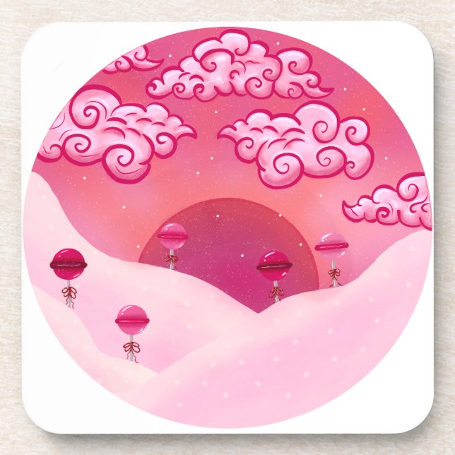 Dessous-de-verre Lollipops et beaux nuages (Devant)