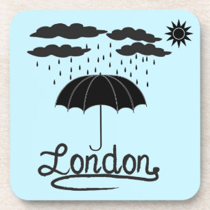 Dessous-de-verre Londres sous un parapluie