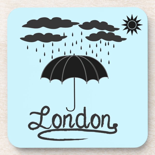 Dessous-de-verre Londres | sous un parapluie (Devant)