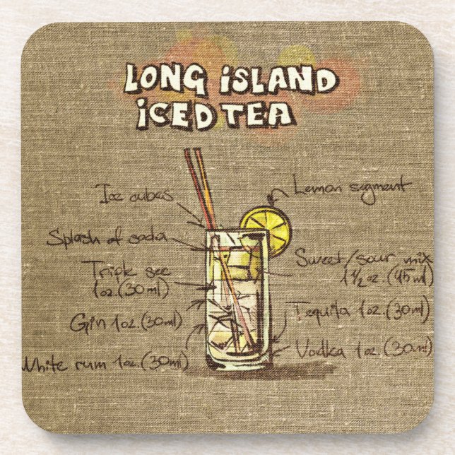 Dessous-de-verre Long Island Ice Thé Cocktail Boisson Dessous de ve (Devant)