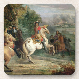 Dessous-de-verre Louis XIV (1638-1715) surveillant le siège de ci