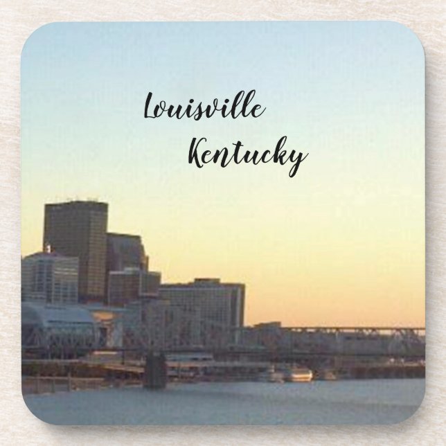 DESSOUS-DE-VERRE "LOUISVILLE, KENTUCKY SKYLINE" (Devant)