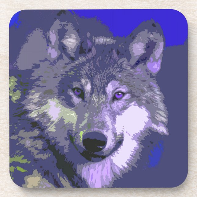 Dessous-de-verre Loup 038 (Devant)