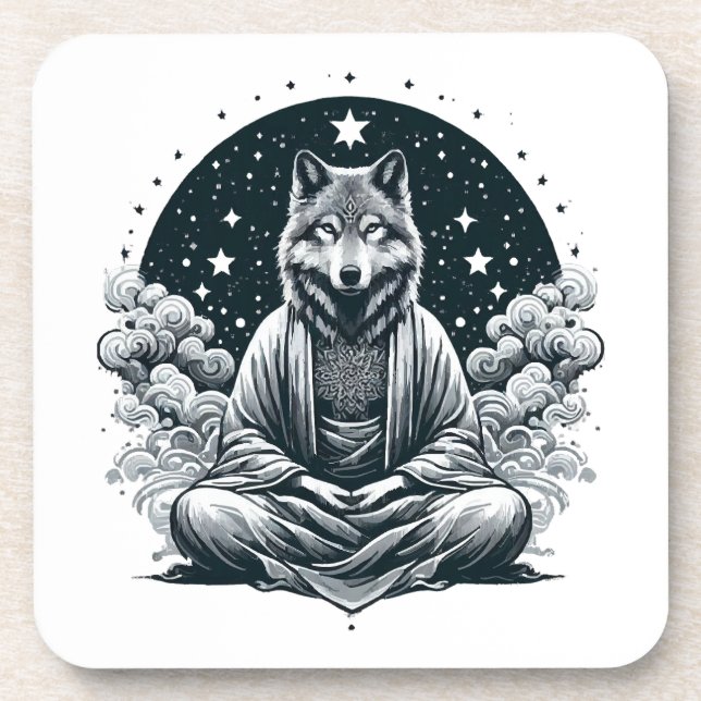 Dessous-de-verre Loup conscient (Devant)