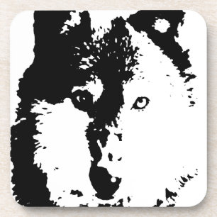 Dessous-de-verre Loup d'art pop
